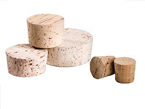 10 corchos de barril de 34 x 30 mm, altura de 27 mm, corcho natural. Ideal para barriles de vino, barriles de mosto, botellas de globos, botellas de cesta o como cierre para otros recipientes de