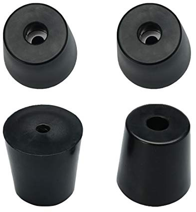 uxcell 4pcs Rubber Feet Bumper Buffer Feet Furniture Table Desk Cabinet Leg Pads Anti-slip with Metal Washer, D49x40xH50mm