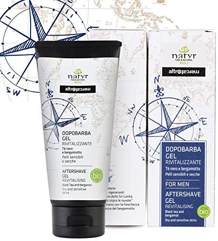 NATYR - Altromercato - Dopobarba gel - rivitalizzante - tè nero e bergamotto - bio - 100 ml