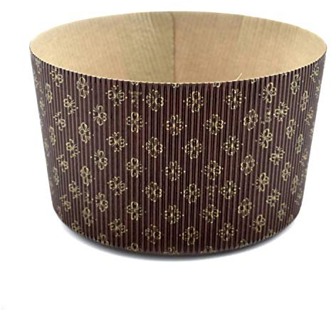 Erre4M Moule à panettone en papier, fabriqué en Italie, disponible en 3 tailles, lot de 5 pièces (500 g)