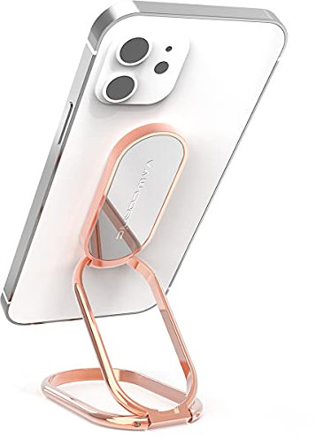 VAWcornic Support pour Smartphone, Rotation à Double Sens Téléphone en Métal Rotation à 540° Compatible pour Divers téléphones Mobiles Les Smartphones - Or Rose