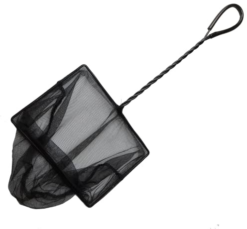 Aquarium Fish Net Super Soft Nylon Mesh Rust Proof 3, 4, 5, 6, 8, 10, 12, 14 Sizes - Fish Net Ideal for Delicate Fish (6 x 5 Net (10 Handle))