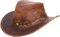 Driftwood Pioneer – Formbarer Western Hut für Outdoor, Bushcraft & Festivals | Vintage Echtleder mit Patina, Lederhut Frauen, Lederhut Männer (DE/NL/SE/PL, Alphanumerisch, L, Braun)