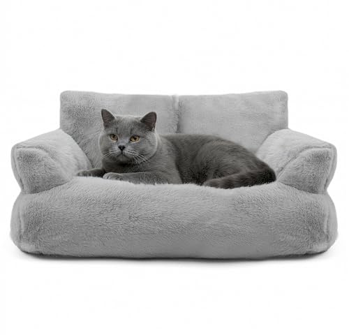 SDLDEER Cat Sofa Cat Bed for Indoor, 65x46x30cm Cats Couch Bed with Removable Washable Cover and Non-Slip Bottom for Medium and Small Dogs/Cats