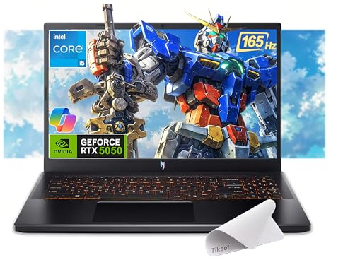 acer Nitro V 15.6” FHD IPS 165Hz Gaming Laptop, Intel Core i5-13420H, NVIDIA GeForce RTX 5050 with 8GB GDDR7 VRAM, Win11H, w/Mouse pad (32GB RAM, 1TB PCIe SSD)