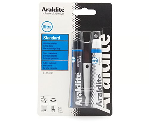 Huntsman Araldit Standard 15ml (Lot de 2) - Époxy, Tube, Adhésif, Haute Performance, Résistant à l'eau, Transparent