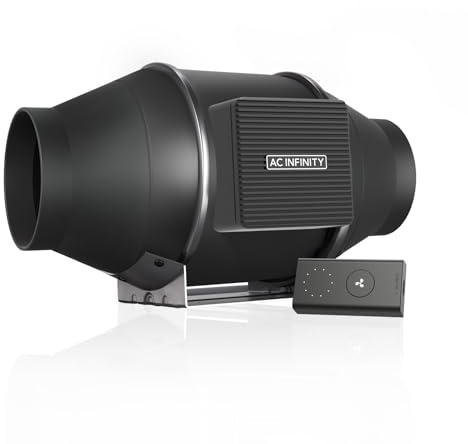 AC Infinity CLOUDLINE PRO S4 – Leises Inline-Lüftersystem 100 mm mit Drehzahlregler, EC-Motor, für Grow-Zelte und Hydroponik