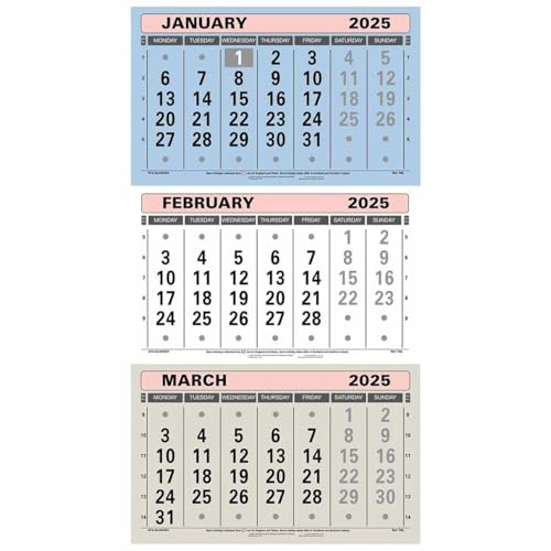 Dataday 2026 Calendar TML Three-Months-to-View at A Glance