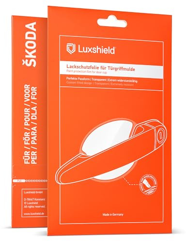 Luxshield bil dörrhandtag skyddsfilm infällt grepp för Skoda Karoq NU7 I 2017-2026 - repskydd, lackskyddsfilm - transparent glansig