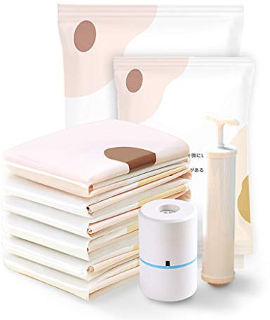 Sacchetti Sottovuoto Sacchetti Sottovuoto Combo Grandi, Borse A Compressione Premium con Pompa Elettrica, Salvaspazio Riutilizzabili, Sacca per Il Vuoto, Coperta per Asciugamani per Cuscini da Letto