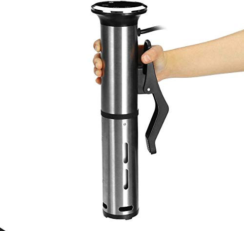 SMSOM Cuiseur sous Vide Cuisinière Cuisinière, 1200 Watts, Recette, température précise et minuterie, Interface programmable, circulateur d'immersion Thermique en Acier Inoxydable pour la Cuisine