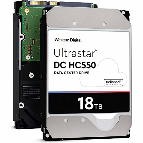 Western Digital Ultrastar DC HC550 18TB 7200RPM 3.5 SATA Hard Drive WUH721818ALE6L4 (Renewed)