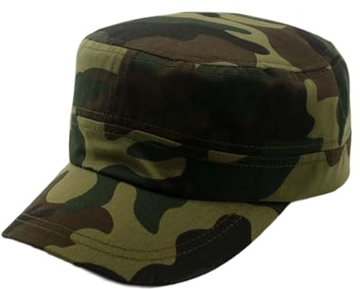 Jarseila Armé platt topp unisex multicam keps camo tvättade mössor militär armékeps dam bomull, enfärgad, justerbar