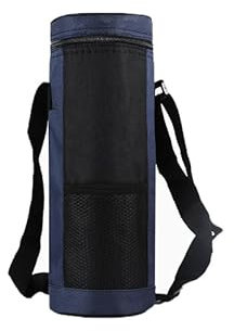 zalati Tragetasche für Flaschen, isoliert, hält kühl, warm, mit Gurt, für Getränke, Reisen, Picknick, Tragetasche, Blau, blau, Reisetasche