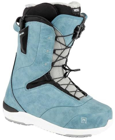 Nitro Damen Crown TLS Leichter Snowboardboot mit Schnellschnürsystem Allround Freestyle Freeride Softboot, Blue, MP 25.5 // EU 39 1/3 // US WMN 8