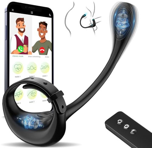 Anal Plug Vibrator Sex Spielzeug für die Männer - Penisring Dildo Prostata Stimulation Cockring Sexspielzeug Analplug Analvibratoren Mann mit 10 Vibration, APP Fernsteuerung Ringe für Paare Extrem Sex