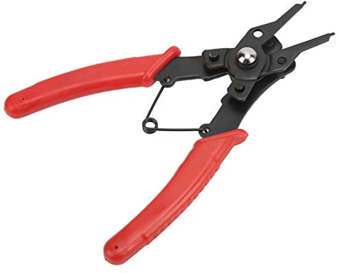 Alicates para anillos elsticos interiores y exteriores, pinza para anillos de seguridad, pinza universal para elsticos para coche, camin, cortacsped Herramienta de reparacin universal