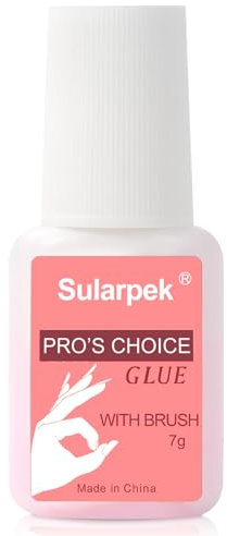 Sularpe Colla per Unghie Finte Extra Forte 7ML - Nail Glue Professionale per Unghie Artificiali e Decorazioni Strass