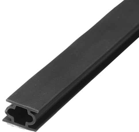 HARFINGTON Rubber Weather Stripping Door Seal Strips, 33 Feet D-Shaped Draught Excluder for Door Window Frame, Self Adhesive Waterproof Weather Sealing Strip for 0.24 to 0.30 Gap, Black