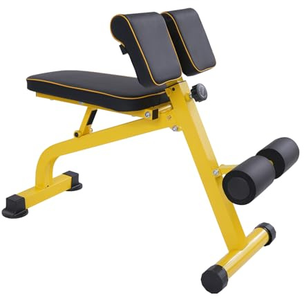 Hyperextension Ryggtränare, mage/ryggtränare, hyperextensionsbänk för hälsosam rygg, ryggsträckare, hantelbänk, romersk stol, ryggtränare, upp till 300 kg