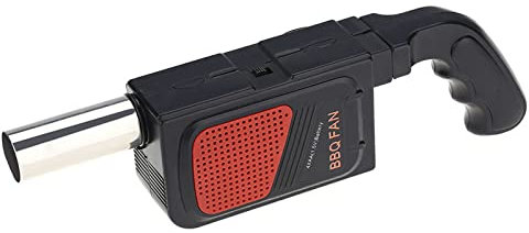 Rankomu Soplador Eléctrico para Accesorios Barbacoa, Ventilador de Aire 9500 RPM Portátil - Encendedor Rápido Parrillas de Carbón, Ideal Camping y Picnic (4X AA No Incluidas)