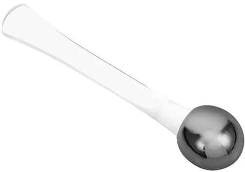 LOORGVEL Spatola per Crema Viso e Stick Struccante Occhi in Plastico e Metallo, Leggero Applicatore per Creme Contorno Occhi, per Uso Professionale e Domestico