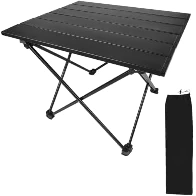 MOXTOYU Foldable Camping Table, Lightweight Portable Outdoor Picnic Table with Carrying Bag, Compact Easy Setup Table for Camping, Beach, Garden, Patio, Indoor & Outdoor Use