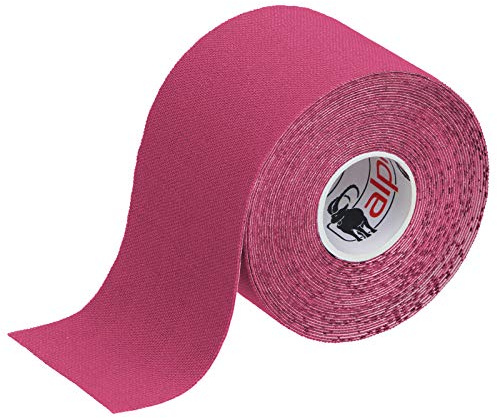 ALPIDEX Kinesiologiskt Tejp 1/3/ 6/12 Rullar Många Färger 5 m x 5 cm Ansökningsbroschyr Elastisk Kinesiologitejp Vattentät Hudvänlig Fysio Muskeltejp, Färg:rosa, Kvantitet:1 rulle