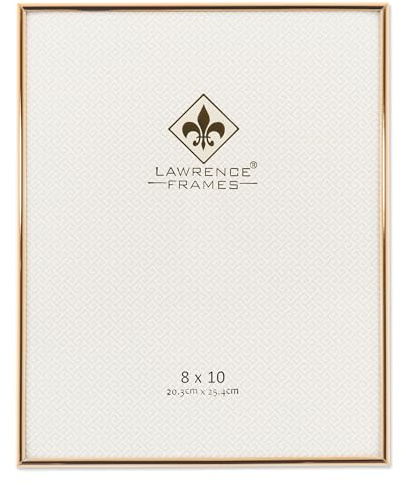 Lawrence Frames 8W x 10-Inch H Simply Gold Metal Picture Frame (670080)