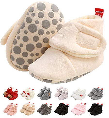 EDOTON Botas de Niño, Zapatos para bebés Lindo Invierno Calcetín Invierno Soft Sole Crib Raya de Caliente Boots de Algodón para Bebés 0-18 Meses