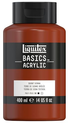 LIQUITEX Basics Acrylic Paint, Burnt Sienna, 400 ml Bottle