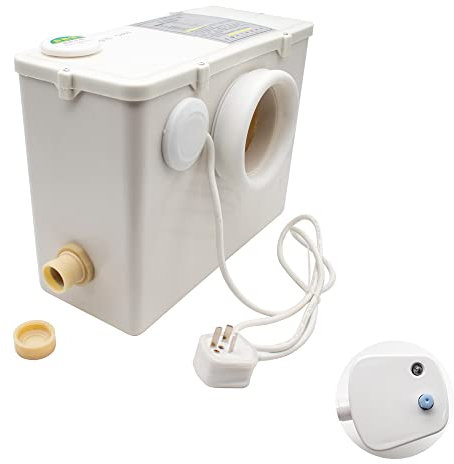 Bomba de elevación del Sótano del elevador de Agua del Inodoro, Bomba de Aguas Residuales, Bomba Maceradora, Sistema de Inodoro Aguas Residuales con Dos Orificios de Alcantarillado(Lavabo fregadero)