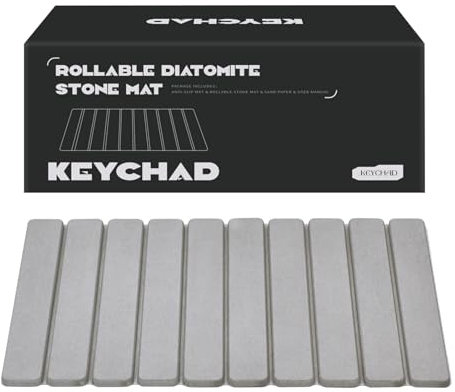 KEYCHAD Tapete de baño Plegable de Piedra, Antideslizante de Tierra de diatomeas, Gran Capacidad de absorción, Secado rápido, tapete Natural para baño, Puerta del hogar y Dormitorio, 23.4 x 15.4