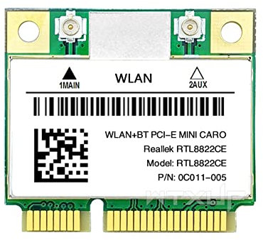 Phyachelo RTL8822CE 1200Mbps 2,4G/5Ghz 802.11AC Tarjeta WiFi Red Mini PCIe Bluetooth 5,0 Compatible con Ordenador PortáTil/PC 10/11