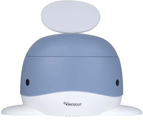 Kindsgut Kinder-Töpfchen, Babytopf WC/Klo, kinderfreundliches Wal-Design und dezente Farben, Toiletten-Training, Taubenblau