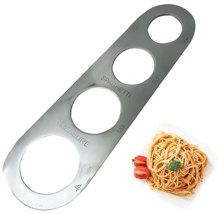 Medidor de pasta espaguetis, herramienta de cocina de medición rápida de pasta, utensilio de cocina, herramienta de medición fácil de acero inoxidable con precisión para cocinar fideos de espaguetis