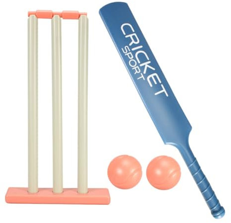 DAGLLGEW Kids Cricket 4pcs/Set, Cricket -Kit mit ABS Cricket Bat Cricket -Stümpfen 2 Balls Eltern -Kinder -Interaktionsspiel für Home Cricket -Ausrüstung für Kinder im Alter von 3+