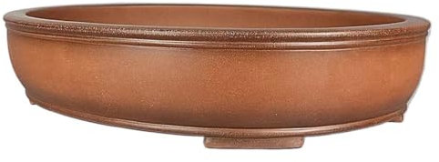 RKVXCJHDR Macetas de interior de arcilla morada para bonsái, hechas a mano, ovaladas, antiguas, ciprés real, pino negro, pelo viejo, arcilla morada transpirable, macetas de 62 cm para plantas de