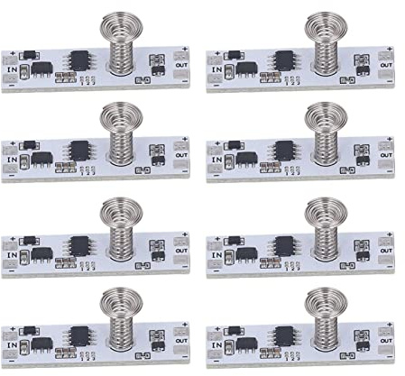 Kapacitiv LED Touch Dimmer, 8 st Kontinuerlig Dimmer Kontrollpanel för Skåp DC5 24V LED Dimmer Switch Modul