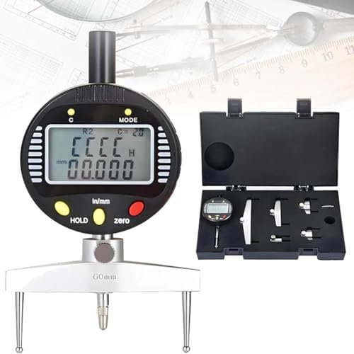 High Accuracy Digital Radius Gauge, Electronic Radius Indicator Tool, Measuring Radius 0.2 - 27.5, with 5 Changeable Measuring Jaws10mm/20mm/30mm/60mm/100mm, for Mechanical Parts, Wooden Molds