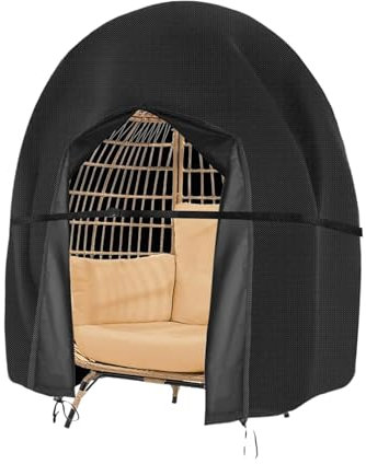 Onlynery Couvre-Chaise d'oeuf étanche, Couverture de Chaise d'oeuf | Couverture de Meubles d'extérieur résistante aux intempéries avec Boucles - Accessoires de Swing Pliables pour Le Salon de la