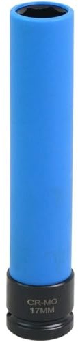 CashMuch Llave de tuerca extra larga de 150 mm con mangas protectoras para ruedas de automóviles, 17 mm/19 mm/21 mm, 1/2 pulgada, acero al cromo molibdeno