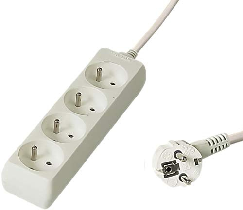 PremiumCord Verlängerungskabel 230V 10m 4 Steckdosen, Camel, 10 m, pp4-10
