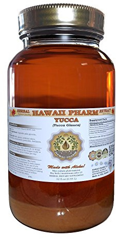 Yucca Liquid Extract, Yucca (Yucca Glauca) Tincture, Herbal Supplement, Hawaii Pharm, Made in USA, 32 fl.oz