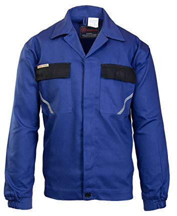 Brixton Natur Arbeitsjacke, Berufsjacke,KFZ, Montagejacke, Schutzjacke Baumwolle blau (56)