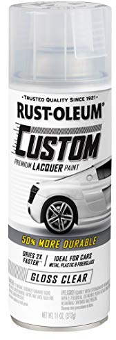 Rust-Oleum 323383 Automotive Custom Lacquer Spray Paint, 11 oz, Gloss Clear