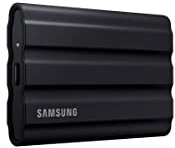 Samsung T7 Shield 2TB, Portable SSD, up-to 1050MB/s, USB 3.2 Gen2, Rugged,IP65 Water & Dust Resistant, for Photographers, Content Creators and Gaming, Extenal Solid State Drive (MU-PE2T0S/AM), Black