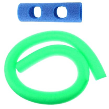 JISADER Tubo in Schiuma per Noodle per Piscina Galleggiante con connettore Noodle per Piscina, Verde 2 Fori