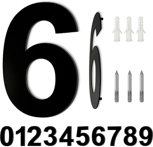 LUCKNIGHT Numero Esterno Moderno, Grandi Civico In Metallo, Acciaio Inox, Pollici 8 (10 cm), Numeri Civici Da Esterno