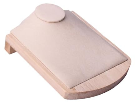 kowaku Espositore per Collana Manichino Scaffale Accessori Catena per Collana Busto per Gioielli Busto per Esposizione di Gioielli per vetrina Tavolo, Beige
